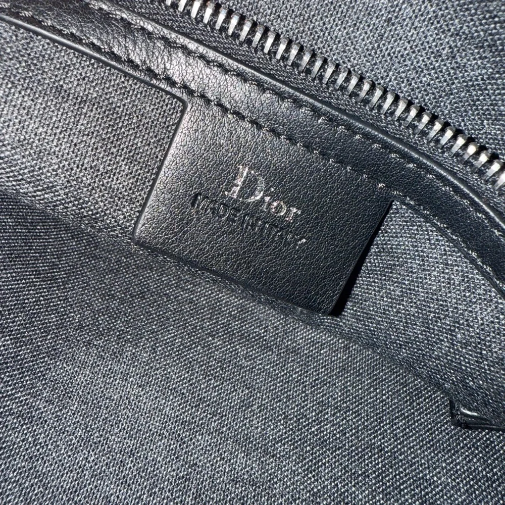 Christian Dior Black Leather Briefcase/ Laptop Bag
